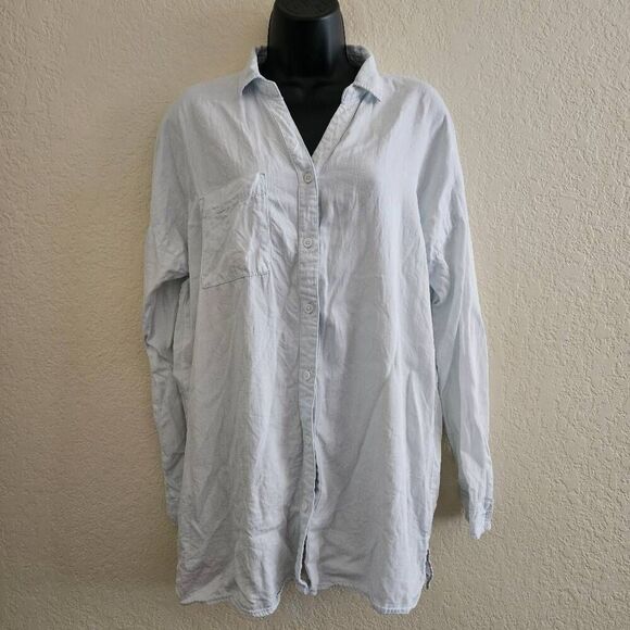 Thread & Supply Relaxed Fit Bella Wash Button Down Shirt - Picture 1 of 8